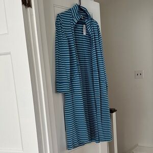L.L. Bean Blue Striped Robe